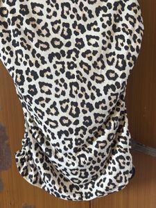 Leopard Print Ruched Top