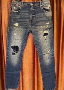 Levi’s Men Straight Fit Distressed Heavy Jeans