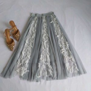 Elegant Feather Tulle Skirt 🎐✨️
