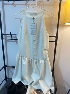 Chic White Button-Up Mini Dress