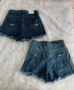 Ripped Denim Shorts