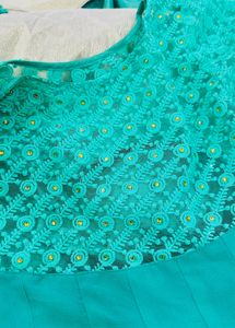 Beautiful Teal Anarkali padded Dress