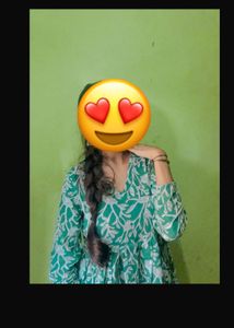 Floral Print Long Sleeve Kurta