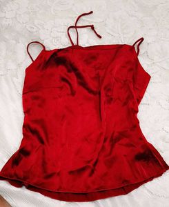 SheIn Ruched Tie Back satin Cami Top