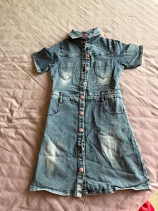 Chic Denim Button-Up Dress