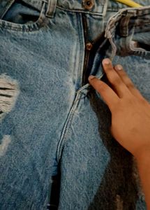 Distressed Blue Jeans Women