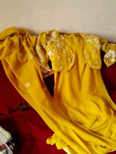 Beautiful Yellow Kurta Set chudidar model styl