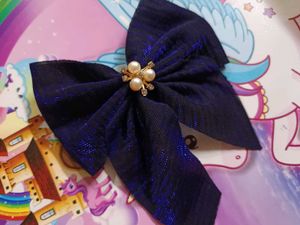 Sparkly Blue Bow and tiara (2 hair accessories)