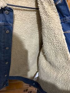 Primark Denim Jacket with Shearling Collar M