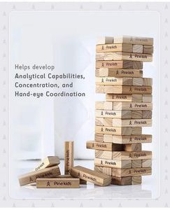 Premium 54 Blocks Wooden Stacking Game