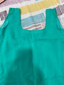 Elegant Teal Kurta Set with Sharara Pants