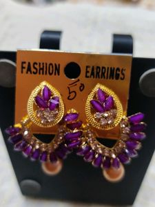 Purple Stone Earrings