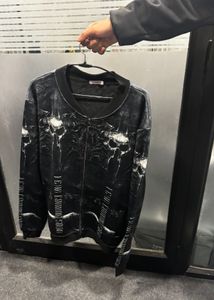 Unique Graphic Print Bomber Jacket