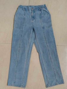 Light Blue Denim Cargo Jeans