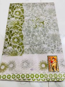 Elegant Green Floral Saree
