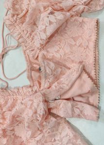 Pink Lace Crop Top