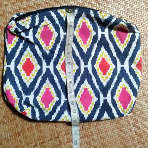 Canvas Ikat Pattern Travel Organiser Pouch