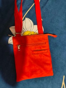 Vibrant Orange Crossbody Bag