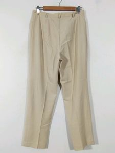 Classic Beige Linen Blend Trousers