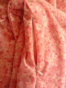 Floral Baby Pink Knee Length Frock 🌸