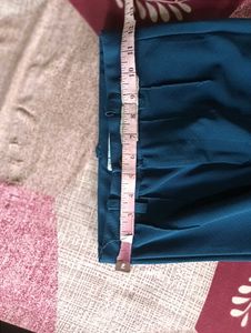 Stylish Teal Wide-Leg Trousers