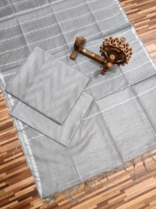 Elegant Grey Cotton Kurta Set