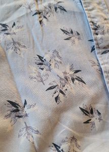 Men's Light Blue Floral Short Sleeve Shirt