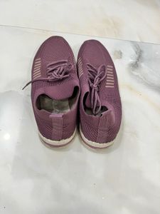 woman Purple Knit Sneakers