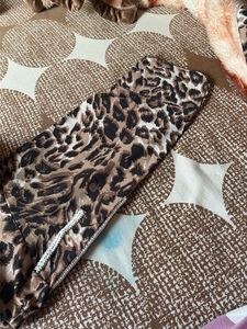 Leopard Print Kurta plazo - Embellished Necklin