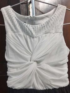 Elegant White &amp; Black Party Dress