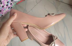 nude pink long heels