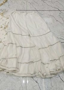 White Party Wear Sharara Suit Set with Dupatta