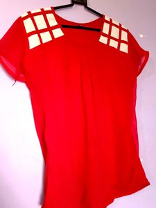 Women's Top(RED XXL)