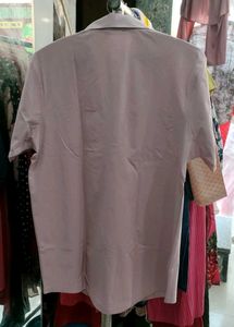 Pink Denim Shirt - Casual Style