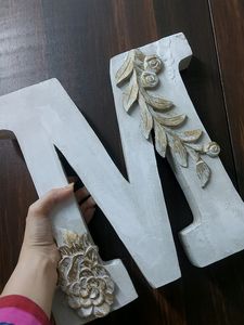 Large Wooden Letter M.