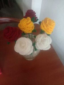 Handmade Crocheted Flower Bouquet