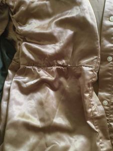 Versia Branded Silk Golden Shirt Dress