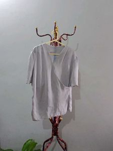 Stylish Grey Wrap Top