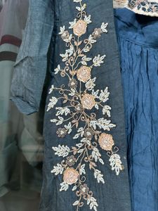 Embroidered Kurta Set with Jacket