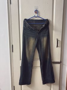Vintage Wash Wide Leg Jeans