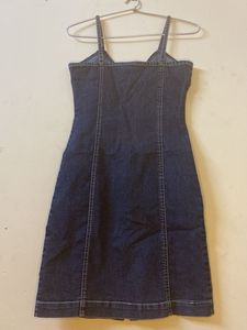 Denim Dress with Zipper
