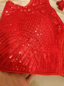 Red Sequin Embellished Blouse