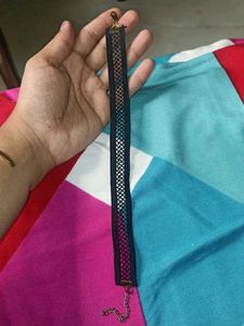 Lace choker cum handband strap