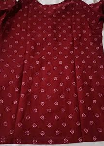 Maroon Floral Kurta top 2