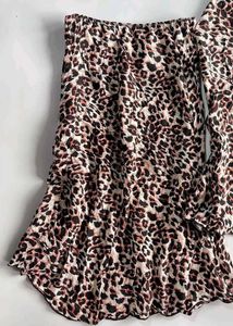 Leopard Print midi skirt