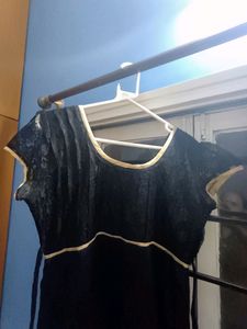 Black Net Midi Dress