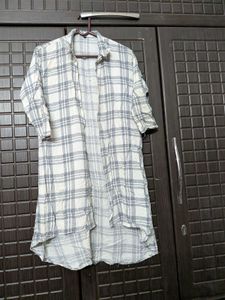 Women's Plaid Longline Shrug