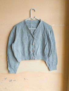 ❤️Size Xs To L Stylish Gray Knit Cardigan