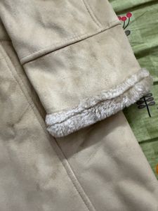 Cozy Faux Suede Sherpa Lined Coat