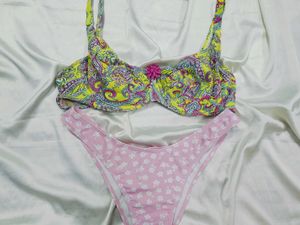 🇳🇿💫🎀Cute Pink Floral Bikini Set